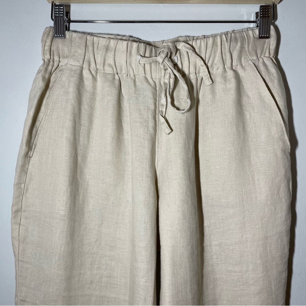 NAIF Beige Drawstring Straight-Leg Pants - Picture 3 of 6